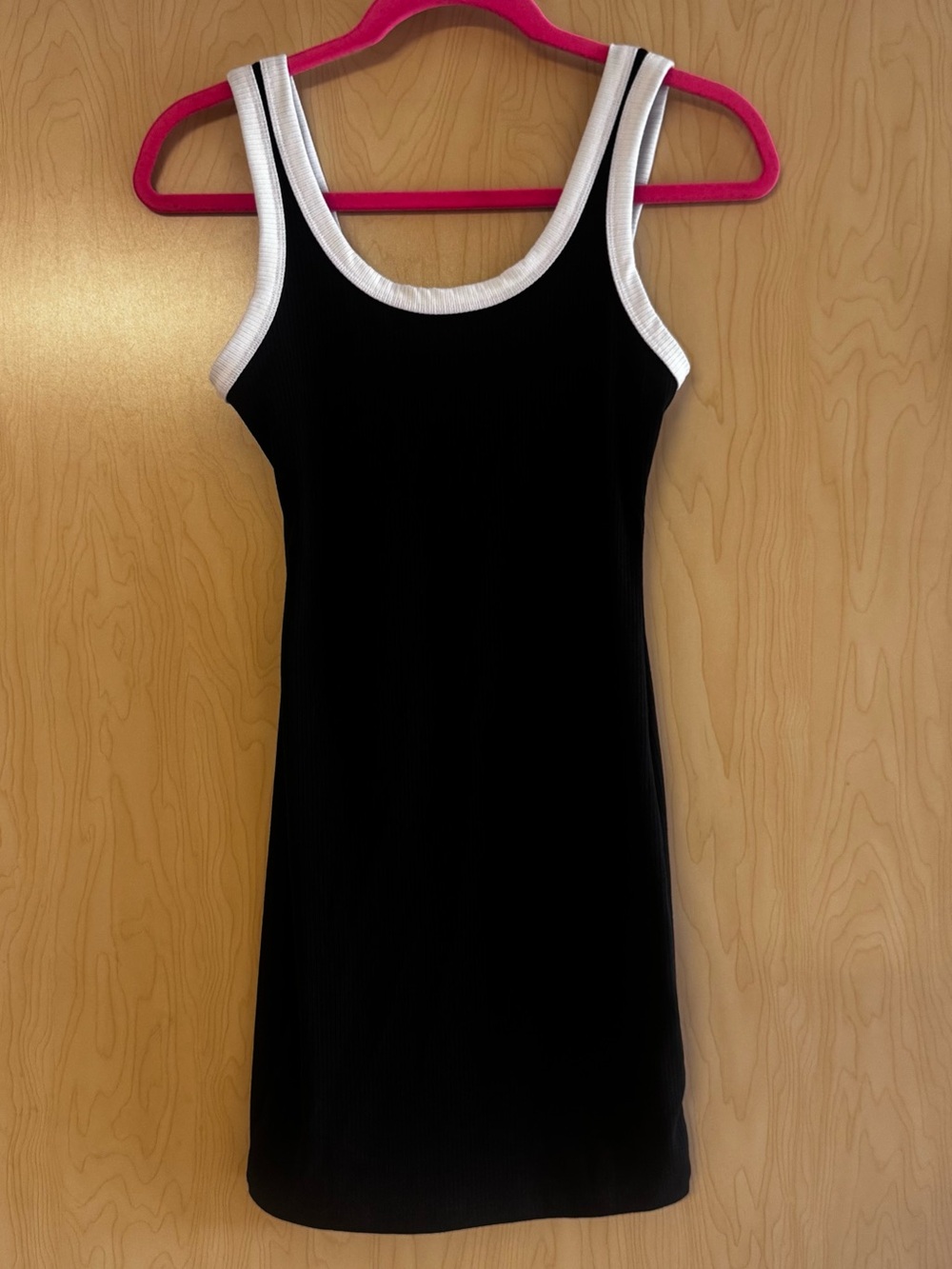 Vici Black Tank Dress with White Trim